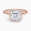 Mahi Bezel Asscher Lab Grown Diamond Engagement Ring