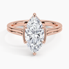 Half Bezel Marquise Lab grown Diamond Engagement Ring