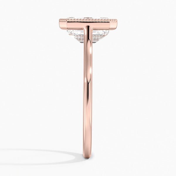 Mahi Bezel Emerald Lab Grown Diamond Engagement Ring