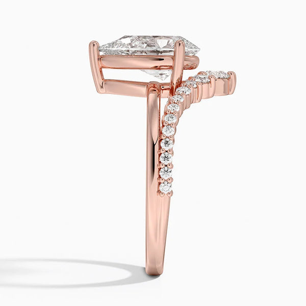 Asma Pear Lab Grown Diamond Engagement Ring