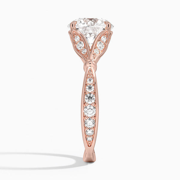 Petunia Round Lab Diamond Engagement Ring