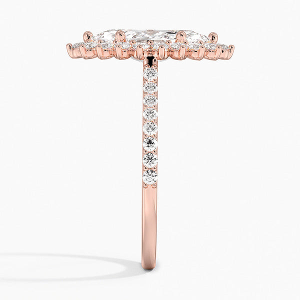 Sun Marquise Lab Grown Diamond Engagement Ring