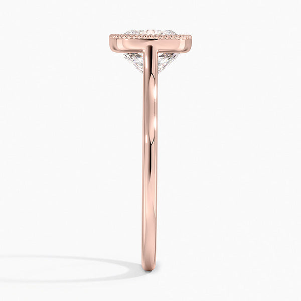 Mahi Bezel Cushion Lab Grown Diamond Engagement Ring