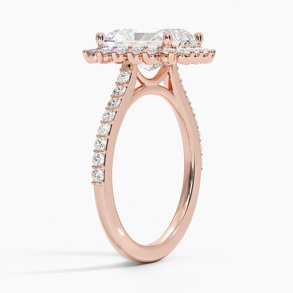 Sun Radiant Lab Grown Diamond Engagement Ring