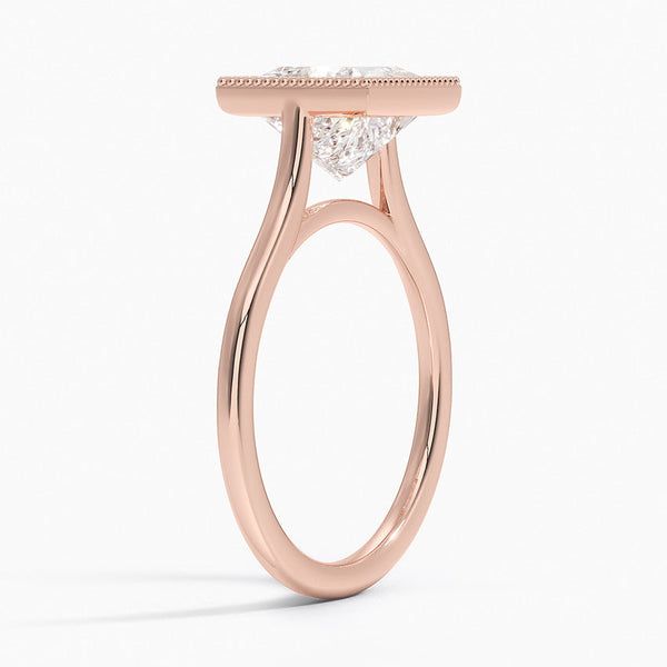 Mahi Bezel Princess Lab Grown Diamond Engagement Ring