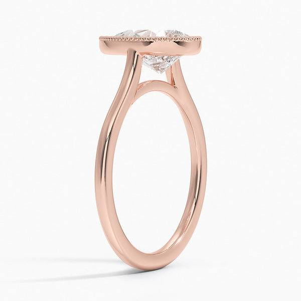 Mahi Bezel Pear Lab Grown Diamond Engagement Ring