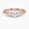 Trifecta Cushion Lab Grown Diamond Engagement Ring
