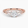 Trifecta Cushion Lab Grown Diamond Engagement Ring