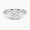 Trifecta Cushion Lab Grown Diamond Engagement Ring
