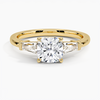 Trifecta Cushion Lab Grown Diamond Engagement Ring