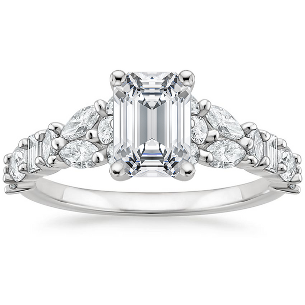 Miraka Emerald Lab Grown Diamond Engagement Ring