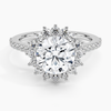 Sun Round Lab Grown Diamond Engagement Ring