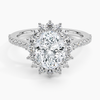 Sun Oval Lab Grown Diamond Engagement Ring