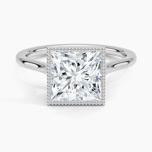 Mahi Bezel Princess Lab Grown Diamond Engagement Ring