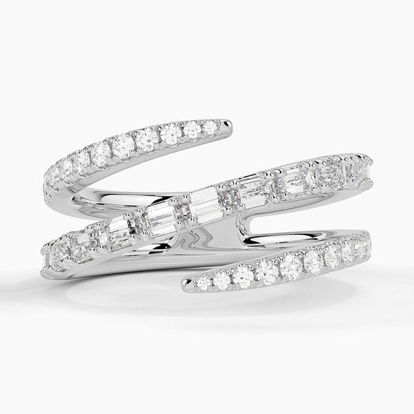 Cyona Baguette and Round Lab Diamond Eternity Ring