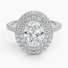 Double Halo Oval Lab Grown Diamond Engagement Ring