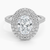Double Halo Oval Lab Grown Diamond Engagement Ring