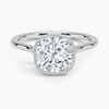 Mahi Bezel Cushion Lab Grown Diamond Engagement Ring