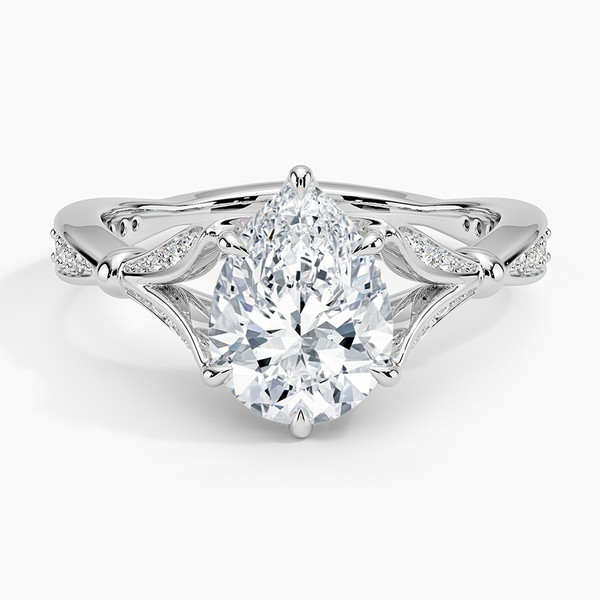 Petunia Pear Lab Diamond Engagement Ring