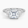 Sunshine Asscher Lab Grown Diamond Engagement Ring