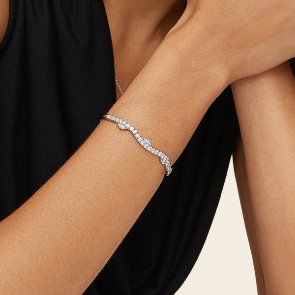 Marquiro Lab Grown Diamond Bangle Bracelet