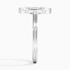 Half Bezel Marquise Lab grown Diamond Engagement Ring