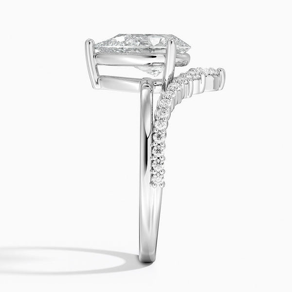 Asma Pear Lab Grown Diamond Engagement Ring