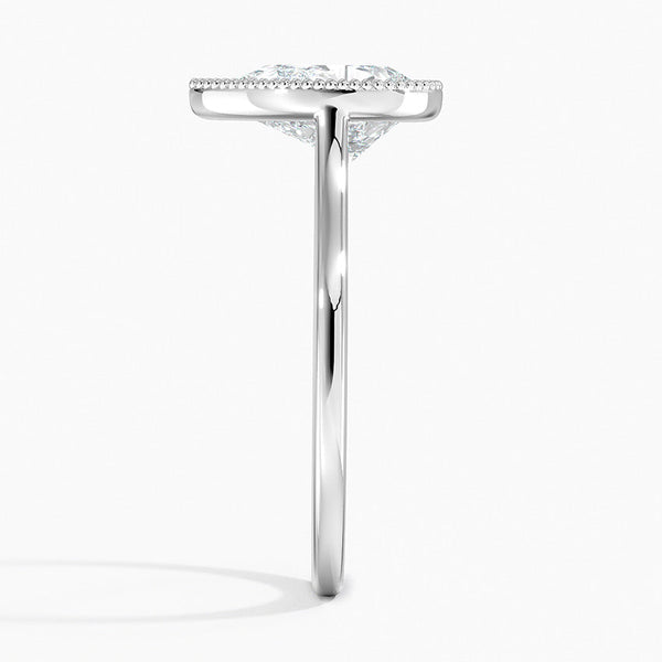 Mahi Bezel Pear Lab Grown Diamond Engagement Ring