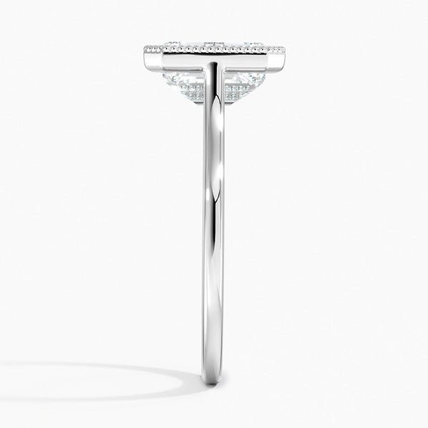 Mahi Bezel Emerald Lab Grown Diamond Engagement Ring