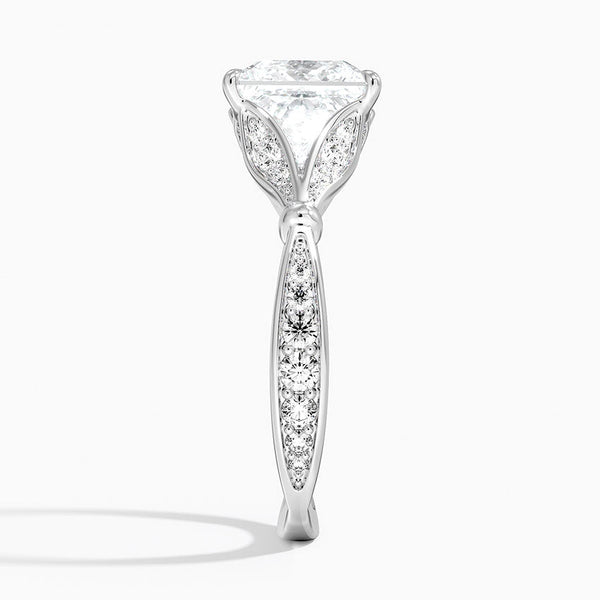 Petunia Princess Lab Diamond Engagement Ring