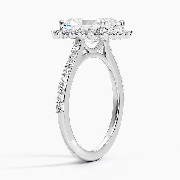 Sun Radiant Lab Grown Diamond Engagement Ring