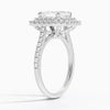 Double Halo Asscher Lab Grown Diamond Engagement Ring