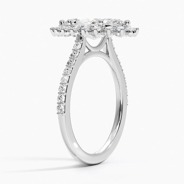 Sun Marquise Lab Grown Diamond Engagement Ring