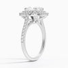 Double Halo Cushion Lab Grown Diamond Engagement Ring