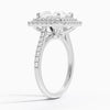 Double Halo Princess Lab Grown Diamond Engagement Ring
