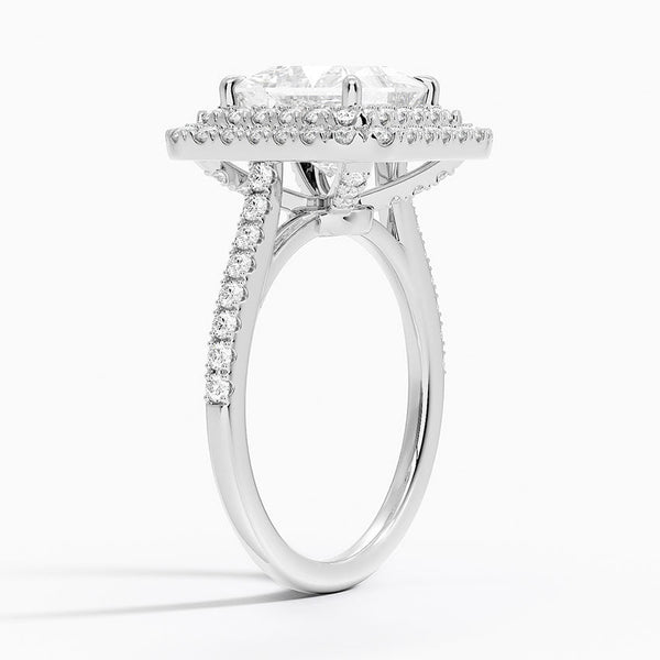 Double Halo Princess Lab Grown Diamond Engagement Ring