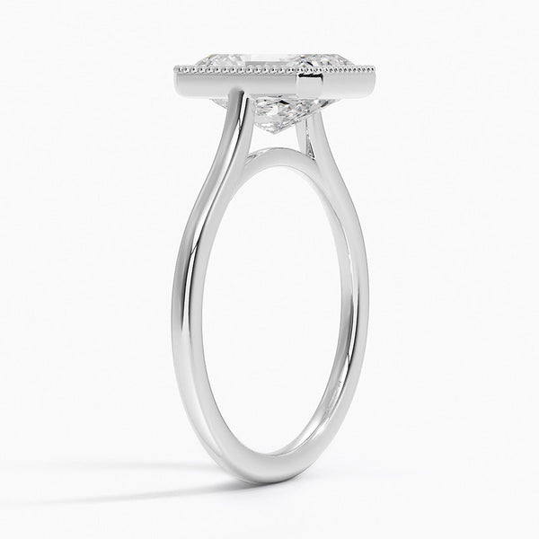 Mahi Bezel Radiant Lab grown Diamond Engagement Ring