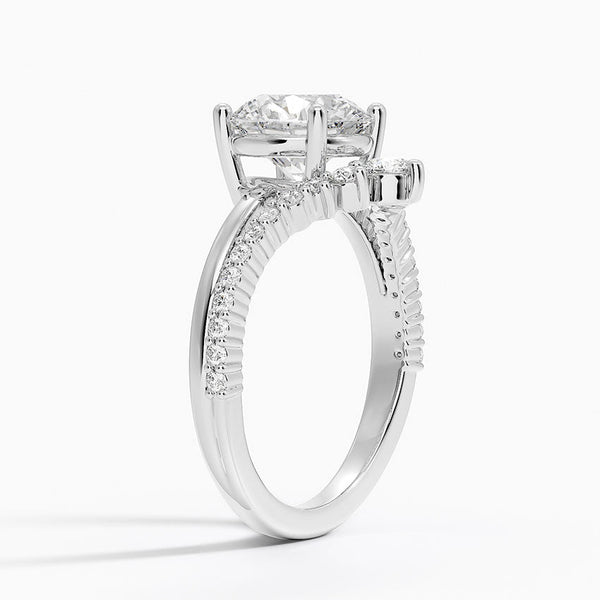 Asma Round Lab Grown Diamond Engagement Ring
