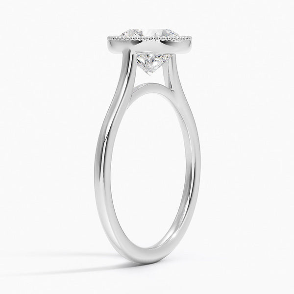 Mahi Bezel Round Lab Grown Diamond Engagement Ring