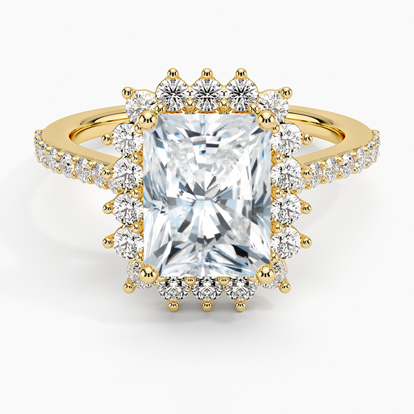 Sun Radiant Lab Grown Diamond Engagement Ring