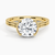 Half Bezel Round Lab Grown Diamond Engagement Ring