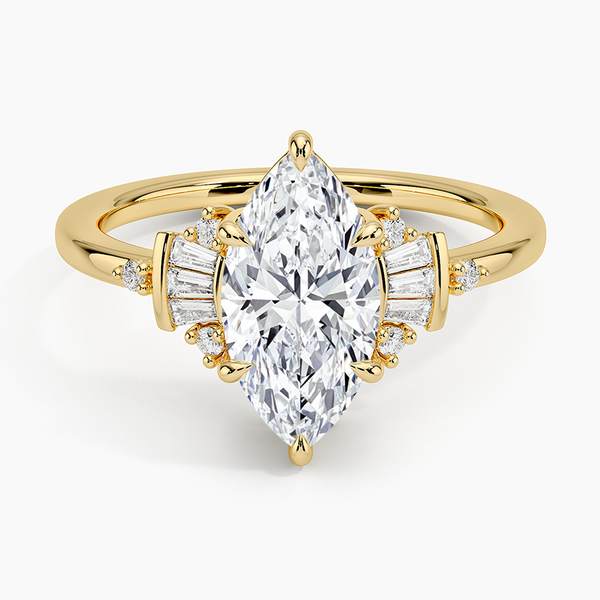 Sunshine Marquise Lab Grown Diamond Engagement Ring