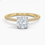 Two Tone Pavé Cushion Lab Grown Diamond Engagement Ring