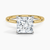 Mixed Metal Princess Lab Grown Diamond Engagement Ring