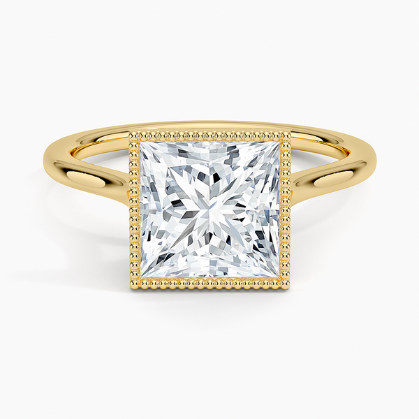 Mahi Bezel Princess Lab Grown Diamond Engagement Ring