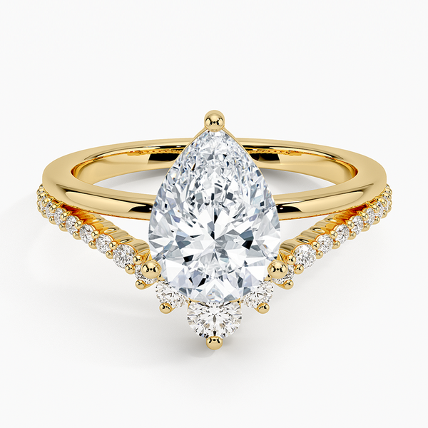 Asma Pear Lab Grown Diamond Engagement Ring