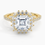 Sun Asscher Lab Grown Diamond Engagement Ring