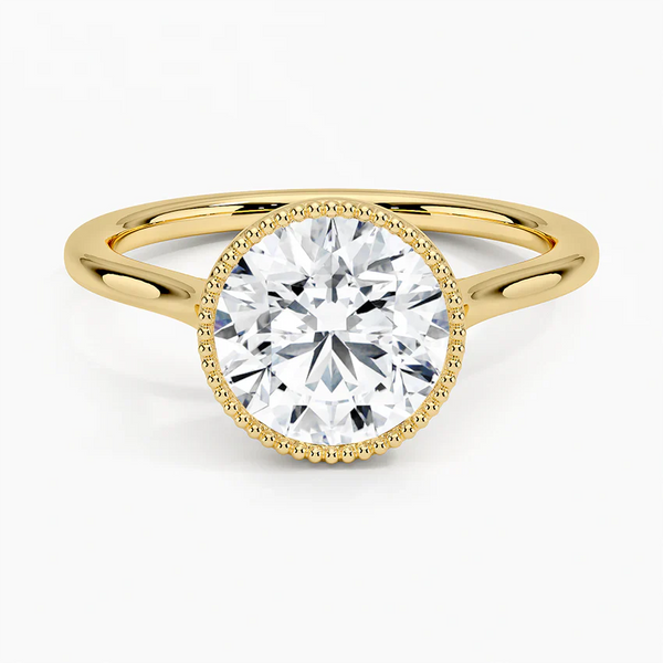 Mahi Bezel Round Lab Grown Diamond Engagement Ring