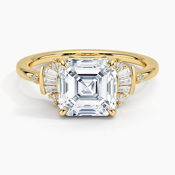 Sunshine Asscher Lab Grown Diamond Engagement Ring