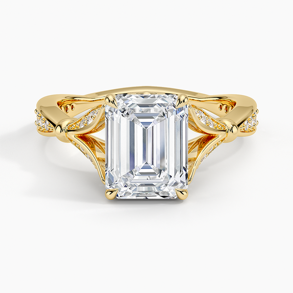 Petunia Emerald Lab Diamond Engagement Ring